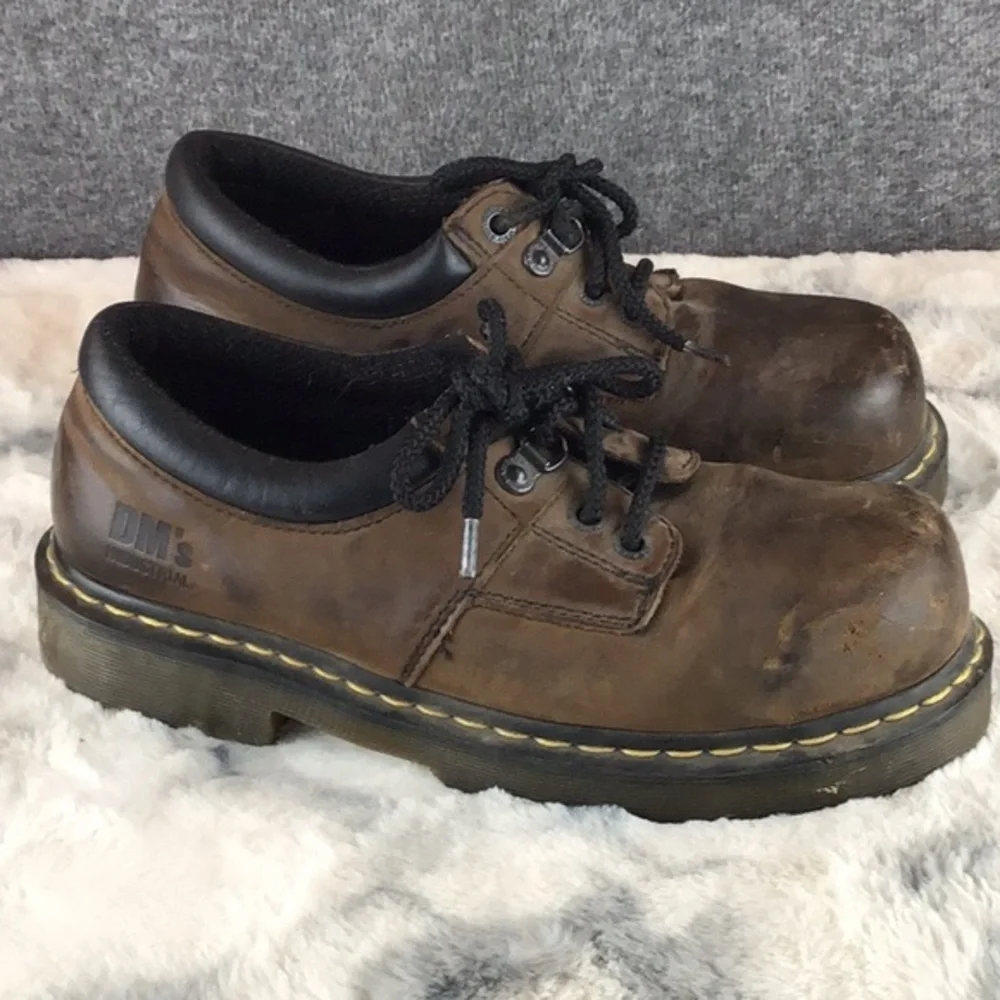 Dr. Martens Industrial Brown‎ Steel Toe Oxfords Unisex Women’s 9|Men’s 8